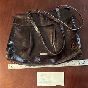 Dark Brown Leather Shoulder Bag